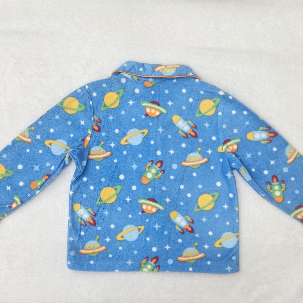 Steve Flame Resistant Intergalactic Adventure Fleece Pajama Set - Blue Size 3T - Picture 8 of 10